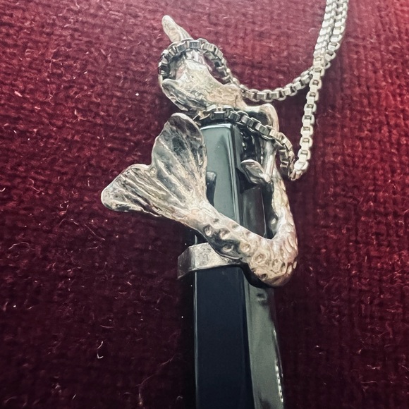 Mermaid Sterling silver/ black stone - Picture 4 of 9